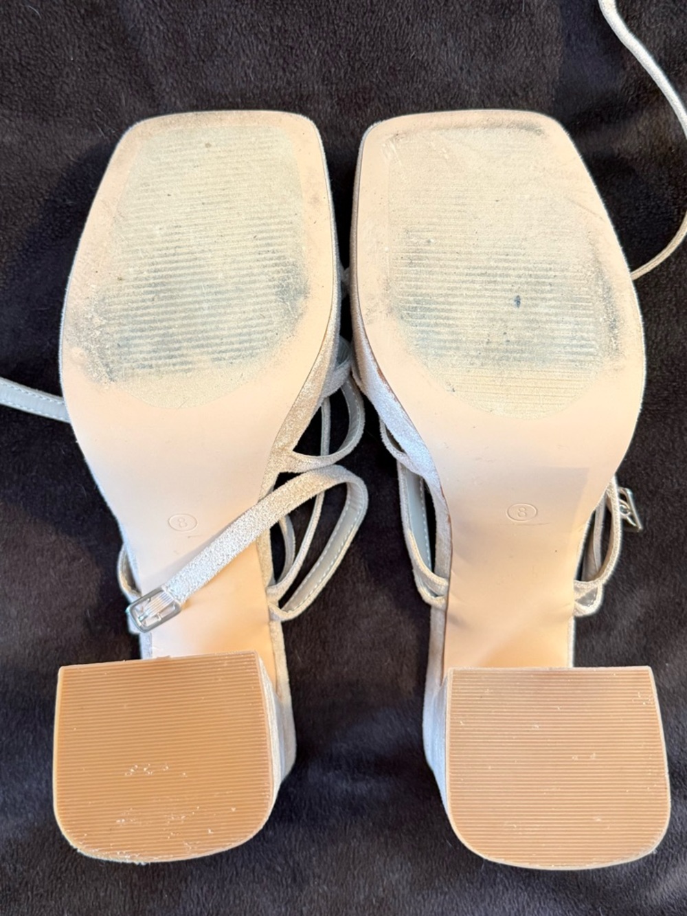 Lulus Kelsiey Light Nude Suede Platform Ankle Strap Heels Beige - Picture 10 of 11